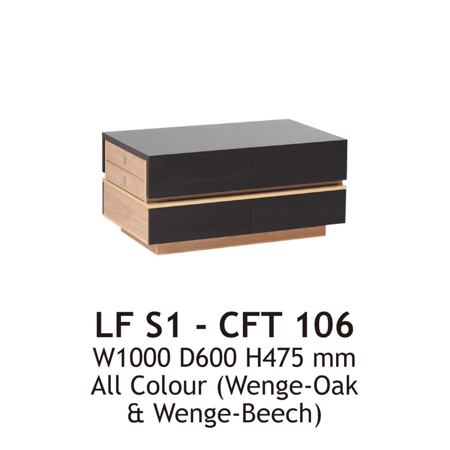 Meja Laci Tamu Coffee Table Desain Minimalis Unik S1 CFT 106
