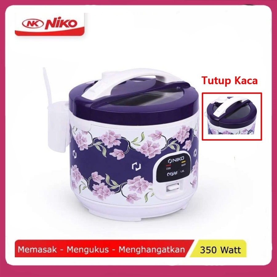 Magicom Niko Oishi Kapasitas 1.2 Liter Tutup Kaca