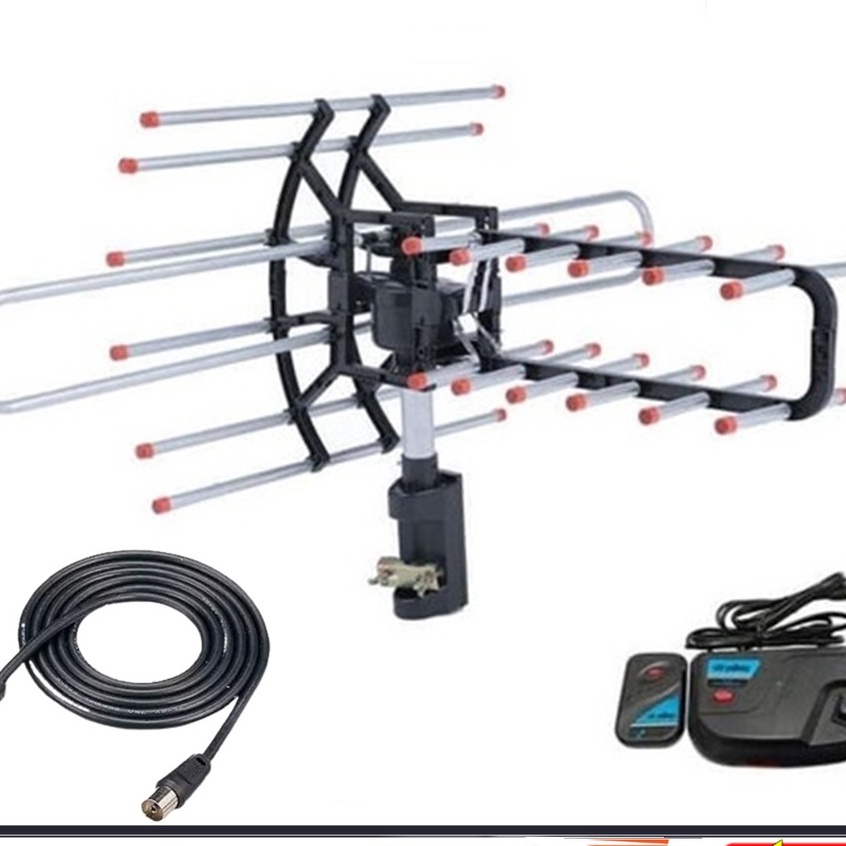 ANTENA TV SANEX LUAR RUANGAN BISA SWING DILENGKAPI REMOTE