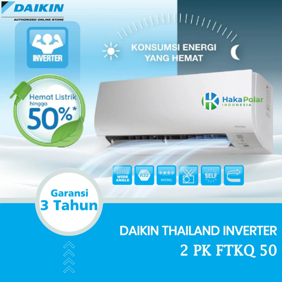 Jual AC Daikin FTKQ50SVM4 2 PK Split Flash Inverter Thailand