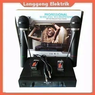 SONY Microphone Mic Double Wireless SN-66 Mikrofon Hitam