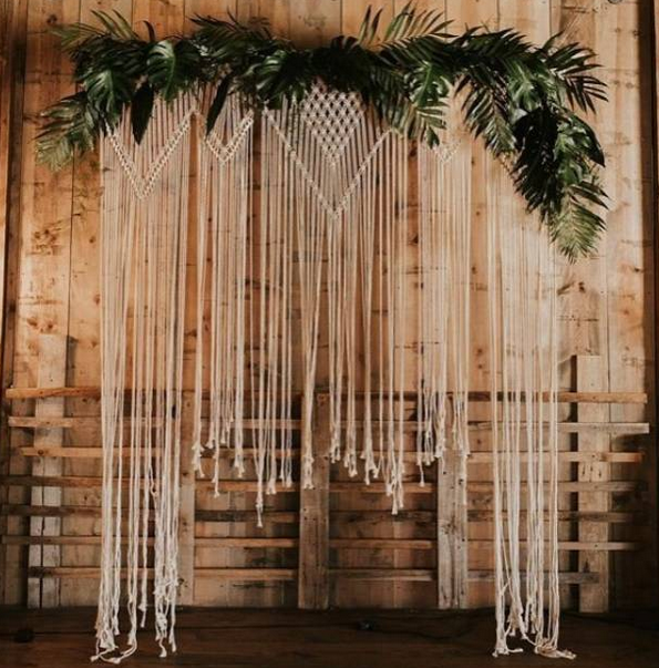 Backdrop macrame / backdrop rustic bohemian style / backdrop lamaran ( 1m x 1.5m )