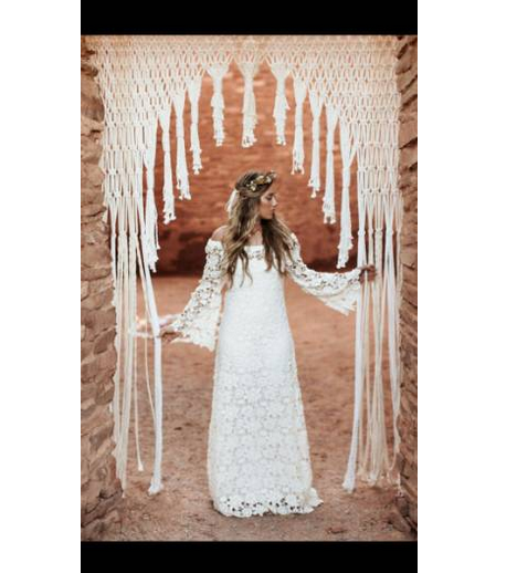 Wedding Backdrop macrame / backdrop lamaran / backdrop rustic ( 1.8 m x 1.5m )