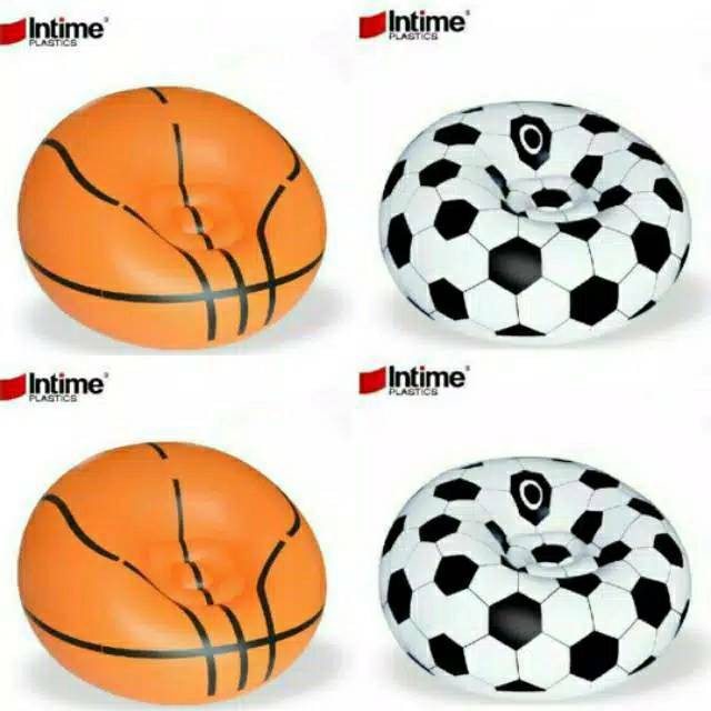 SOFA ANGIN INTIME JUMBO BASKET BOLA KURSI SANTAI TIUP SOCCER AIR SOFA BED CHAIR BALLOON
