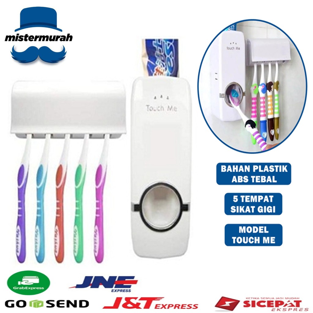 Touch Me Dispenser Odol / Kotak Tempat Gantungan Rak Sikat Gigi Pasta Gigi Toothbrush Toothpaste