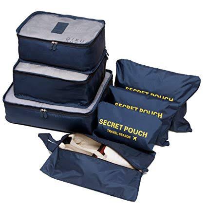 Travel Bag in1 Tas Pakaian Koper Set Isi Pcs BAG IN BAG Organizer  Secret Pouch Baju Travelling Tas Travel