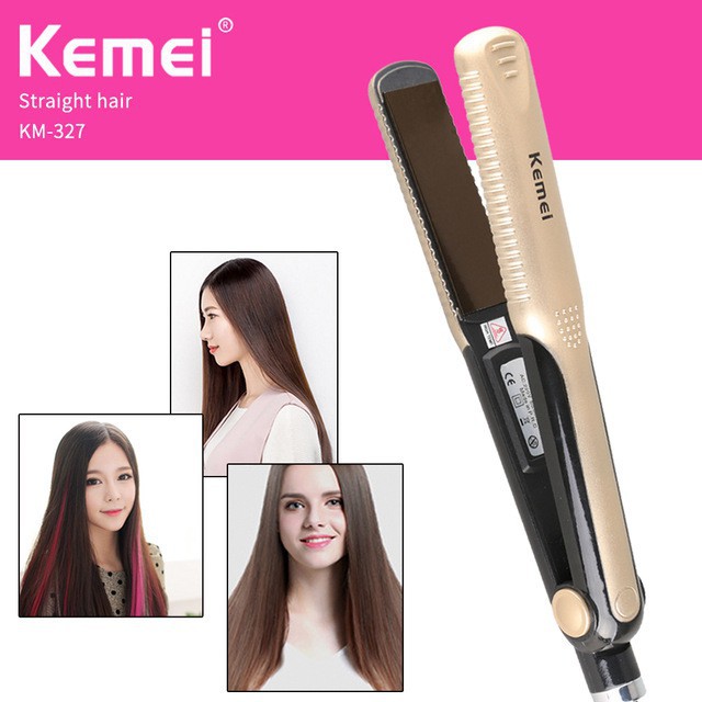 Kemei 327 Catokan Rambut Lurus Keriting Curly / Pelurus / Pengeriting