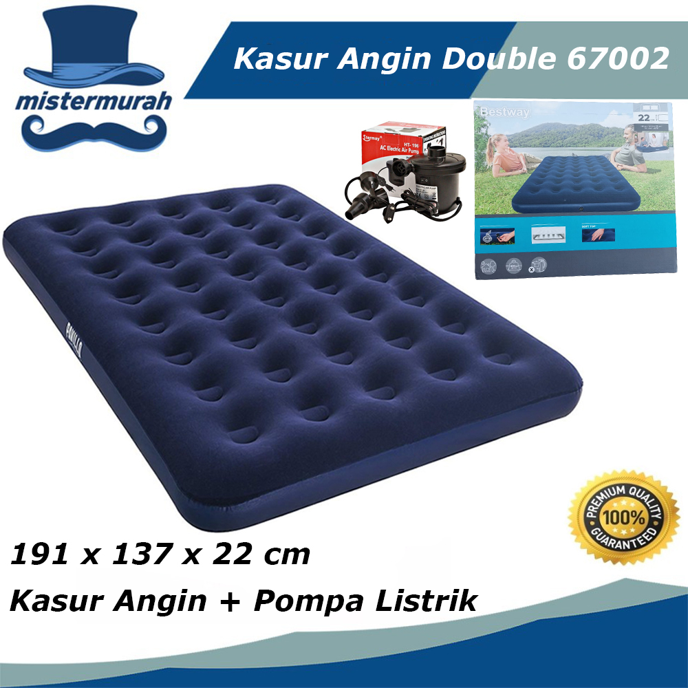 Jual Bestway 67002 Kasur Angin Double Biru [191cm x 137cm] Air