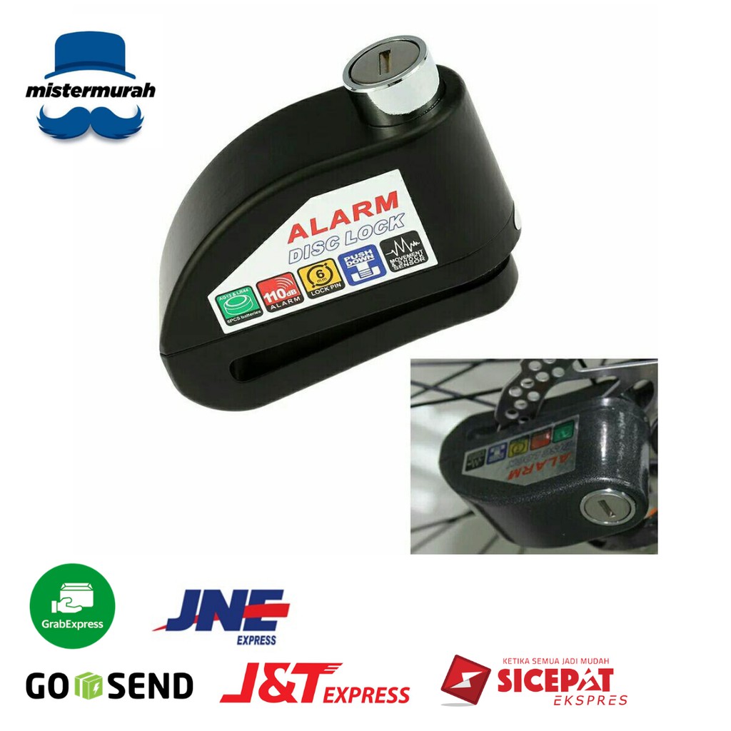 Gembok Alarm Kunci Cakram Motor / Disc Lock Alarm Motor Anti Maling