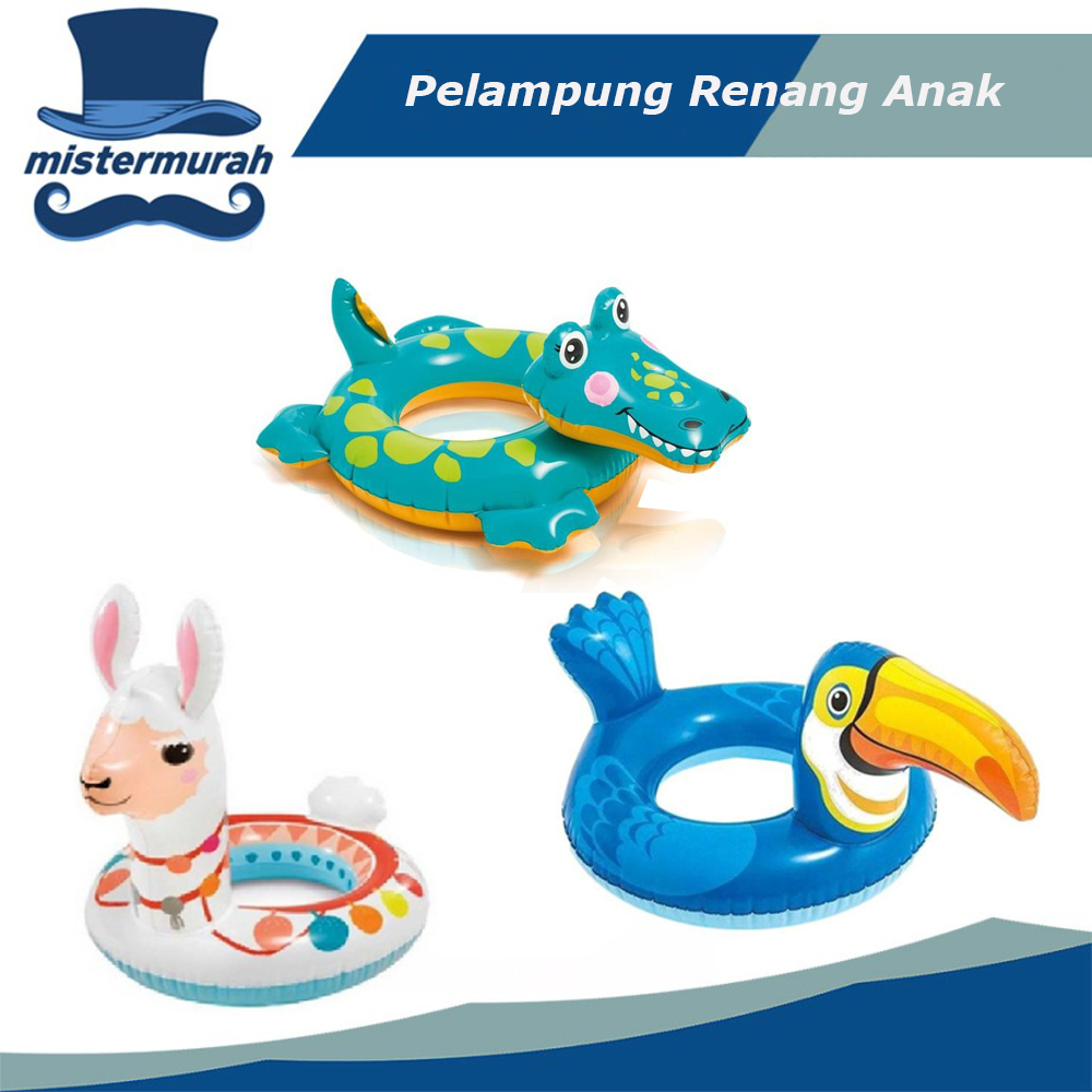 Ban renang anak Intex Deluxe Animal Ring 58221 Buaya / Monkey / Lion