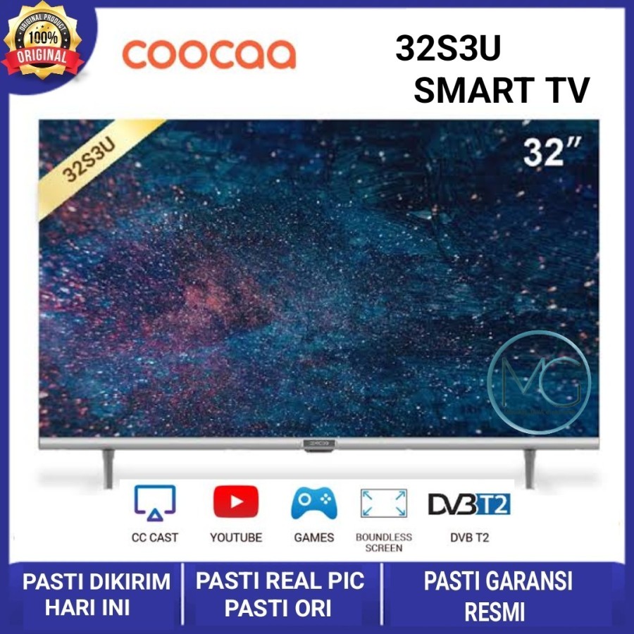 COOCAA LED TV 32 inch 32S5C infinity slim Samart TV