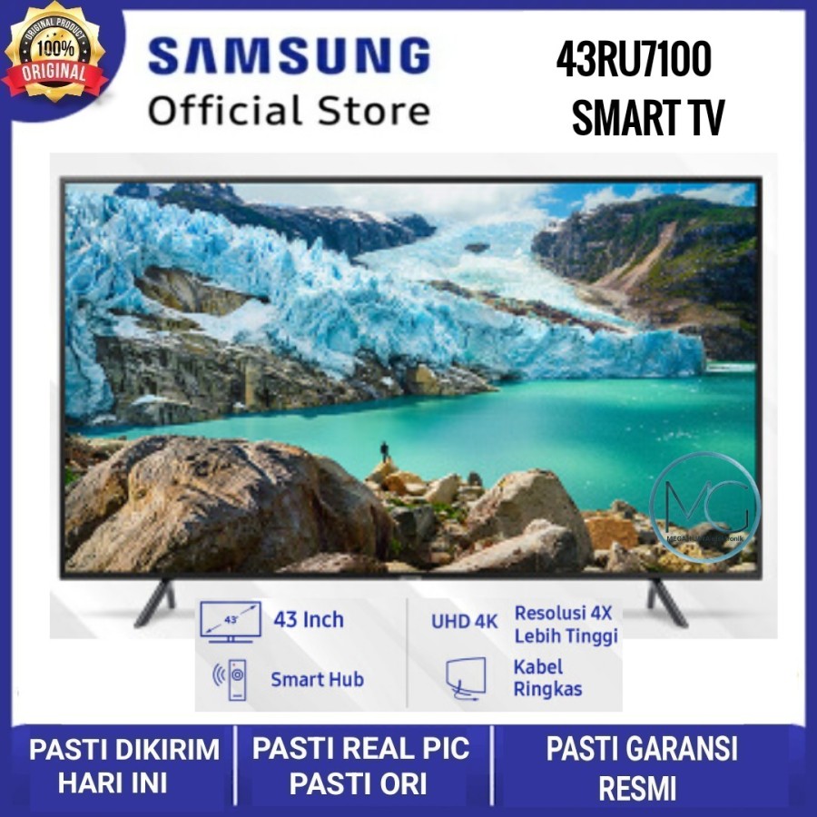 TV LED Samsung 43 Inch 43RU7100 Smart TV UHD 4K