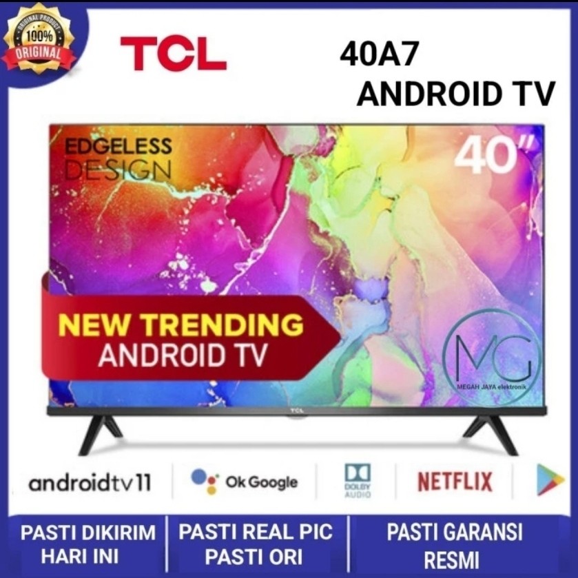 TCL LED 40 inch 40B3 FHD Digital Garansi Panel 3 th