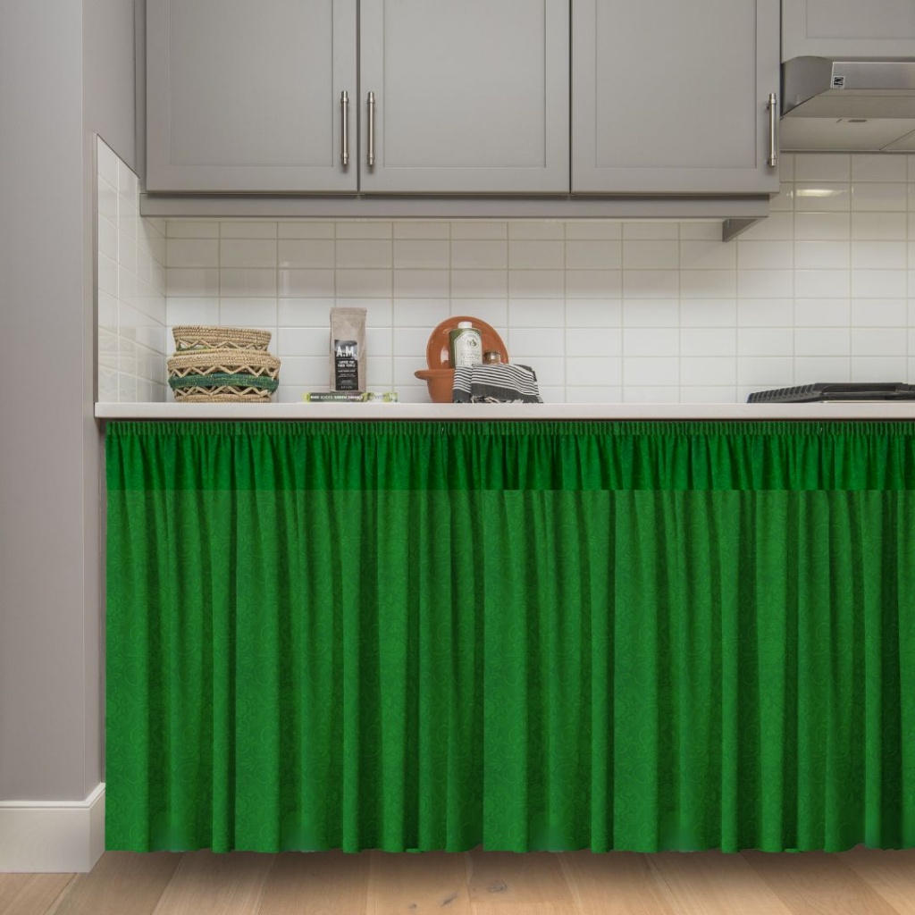 Gorden Kolong Dapur Murah Motif Polos Embos Estetik Minimalis Terlaris