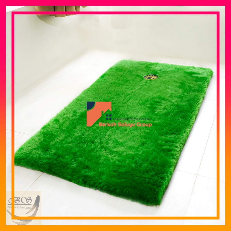 (Anti - Slip) Sajadah Bulu Rasfur Polos Ukuran 115 cm x 65 cm x 3.5 cm isi busa BTB