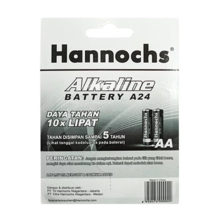 Baterai / Battery Hannochs Alkaline AA/A2 - 4 Pcs (Paket 3 PACK)