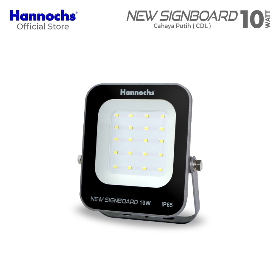 Hannochs Lampu Sorot LED New Signboard 10 watt Cahaya Putih isi 3pcs