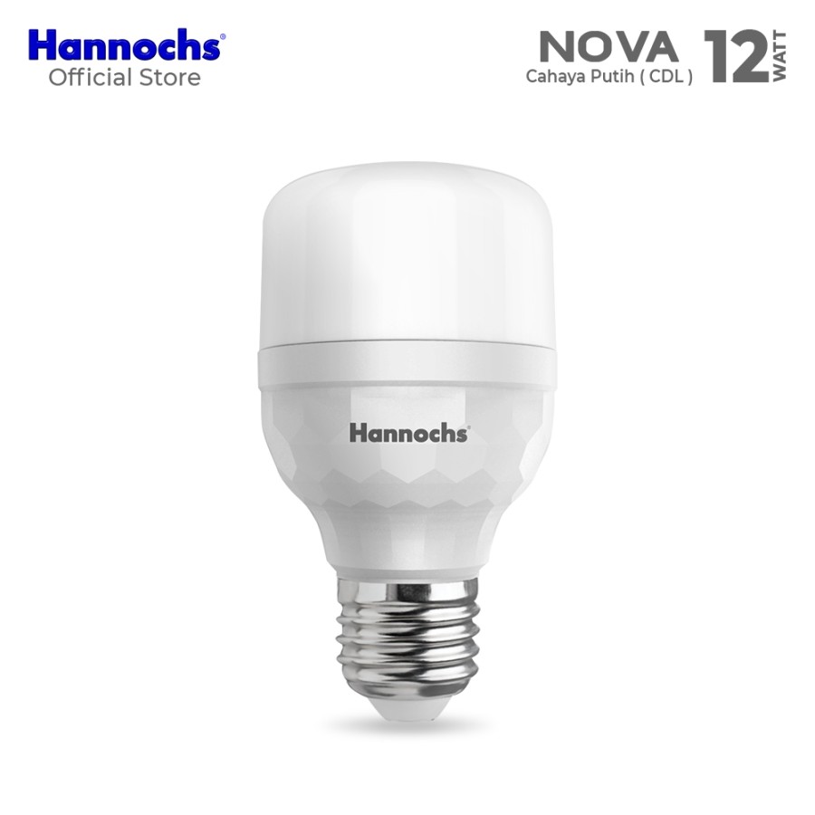 Hannochs Lampu Bohlam LED NOVA 12W Cahaya Putih Paket isi 3pcs