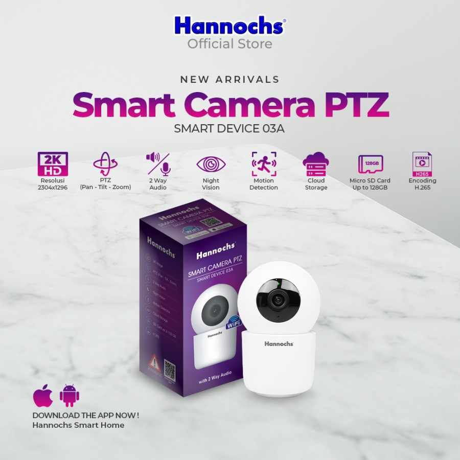 Hannochs Smart Device 03 Camera Indoor PTZ IP CCTV Home Security HD 2K