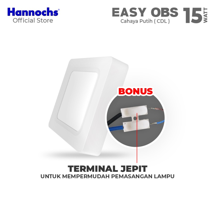 Hannochs Lampu Downlight LED EASY 15W OBS Cahaya Putih Outbow