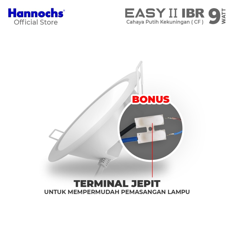 Hannochs Lampu Downlight LED EASY II 9W IBR Cahaya Comfort INBOW