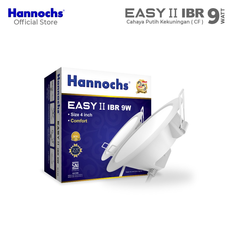 Hannochs Lampu Downlight LED EASY II 9W IBR Cahaya Comfort INBOW
