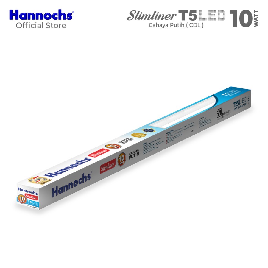 Hannochs Lampu Neon LED Slimliner T5 LED 10 Watt Cahaya Putih
