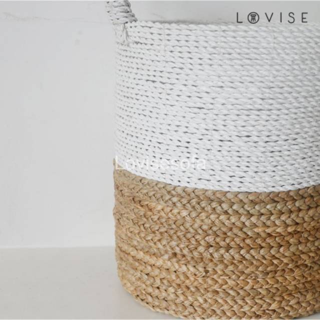 Lovise Keranjang Basket Sigres Rafia - Size D35