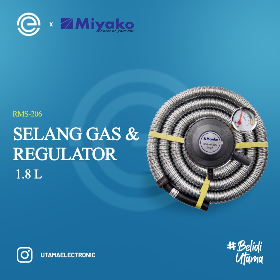 MIYAKO Selang Gas Regulator With Safety RMS-206