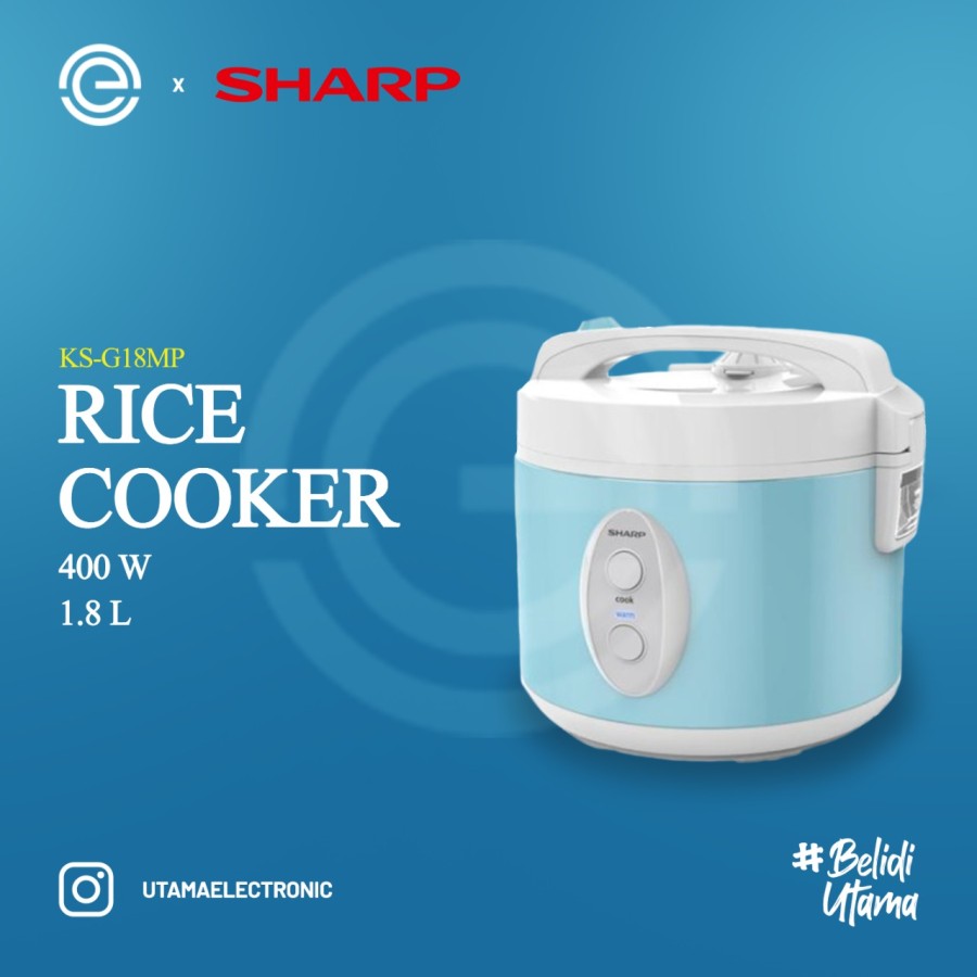 SHARP Rice Cooker 1.8 Liter KS-G18M - Biru Tua