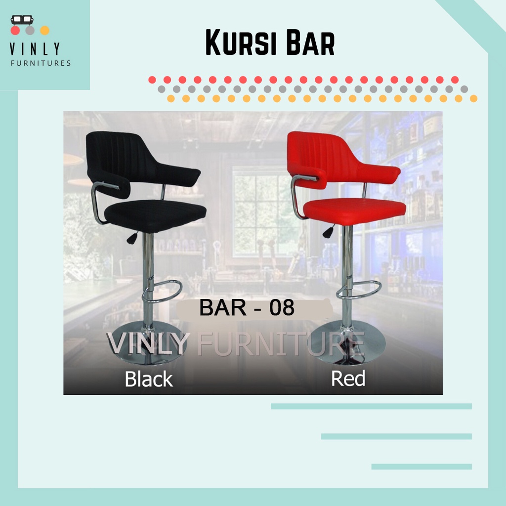 Kursi Bar / Bar Stool / Kursi Cafe Hidrolik Vinly / BAR-08