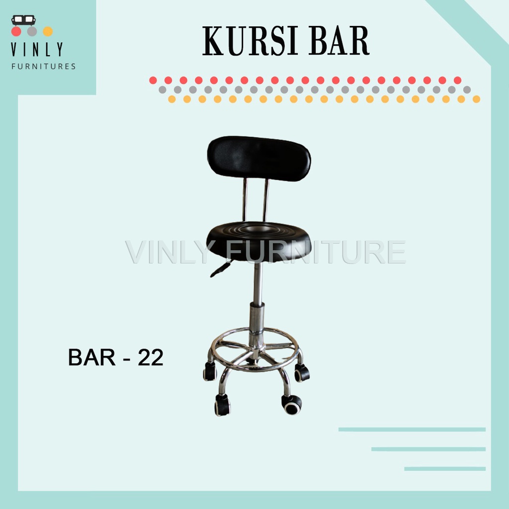 Kursi Bar / Bar Stool / Kursi Cafe Hidrolik Vinly / BAR-22