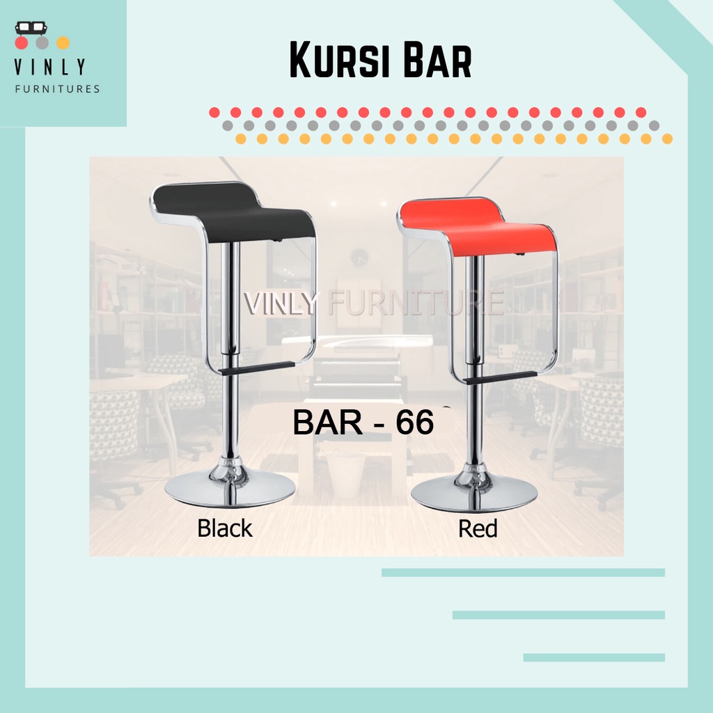 Kursi Bar / Bar Stool / Kursi Cafe Hidrolik Vinly / BAR-66