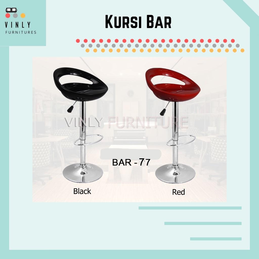 Kursi Bar / Bar Stool / Kursi Cafe Hidrolik Vinly / BAR-77