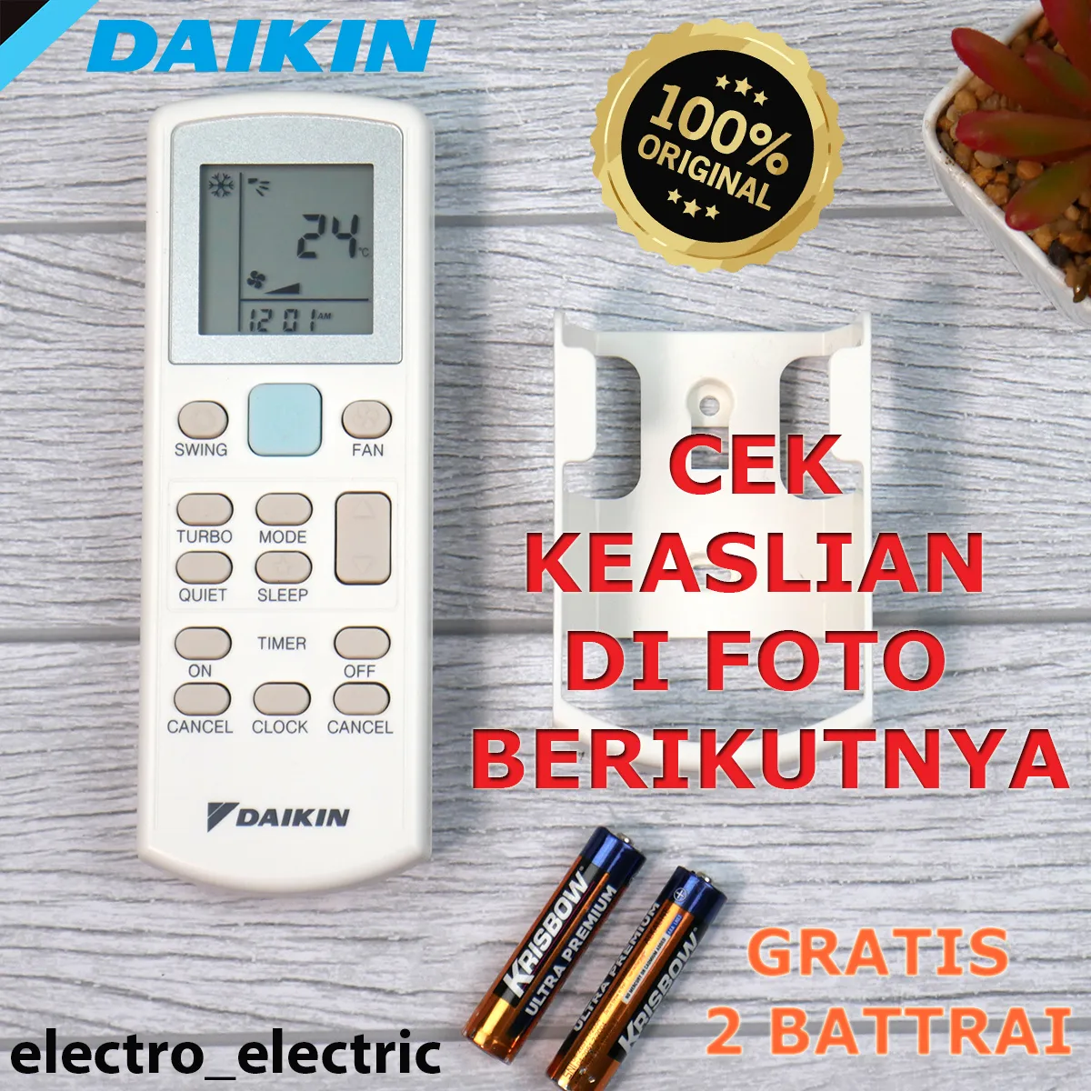 REMOT AC DAIKIN ORIGINAL TYPE FTV 15A/20B/25B/35A/50B/60C XV14