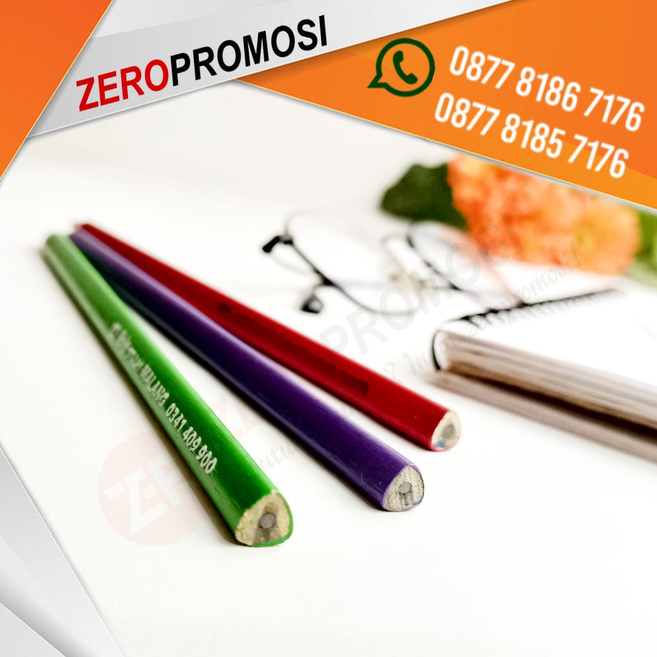 Jual Souvenir Pensil Murah & Terbaik Model Segitiga Warna