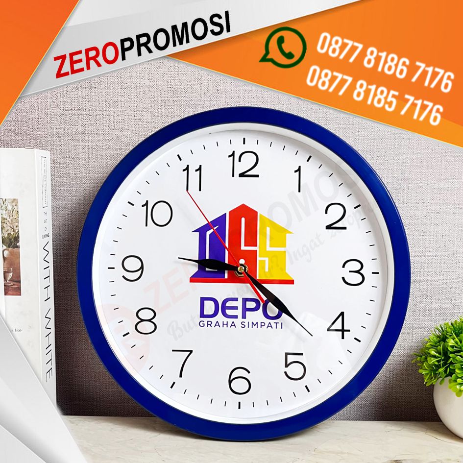 Promosi Jam Dinding Kode 199 Cetak Logo Souvenir