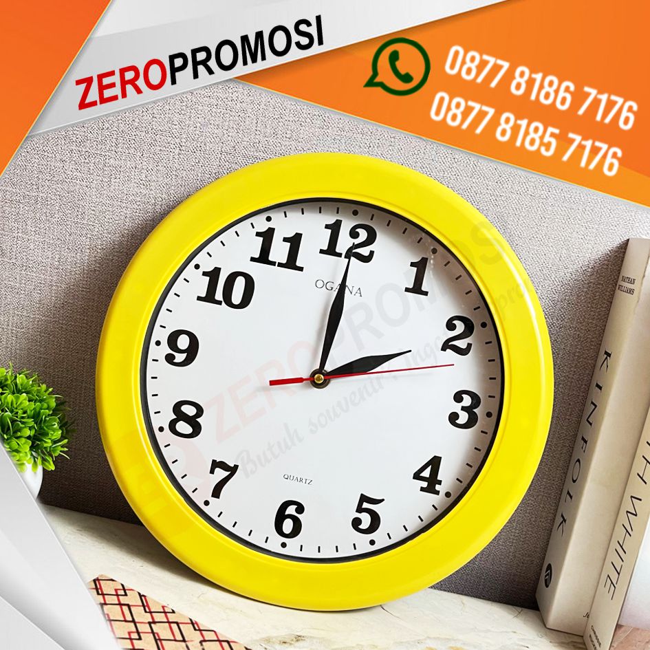 Jam Dinding Ogana 8888 Cetak Logo Custom
