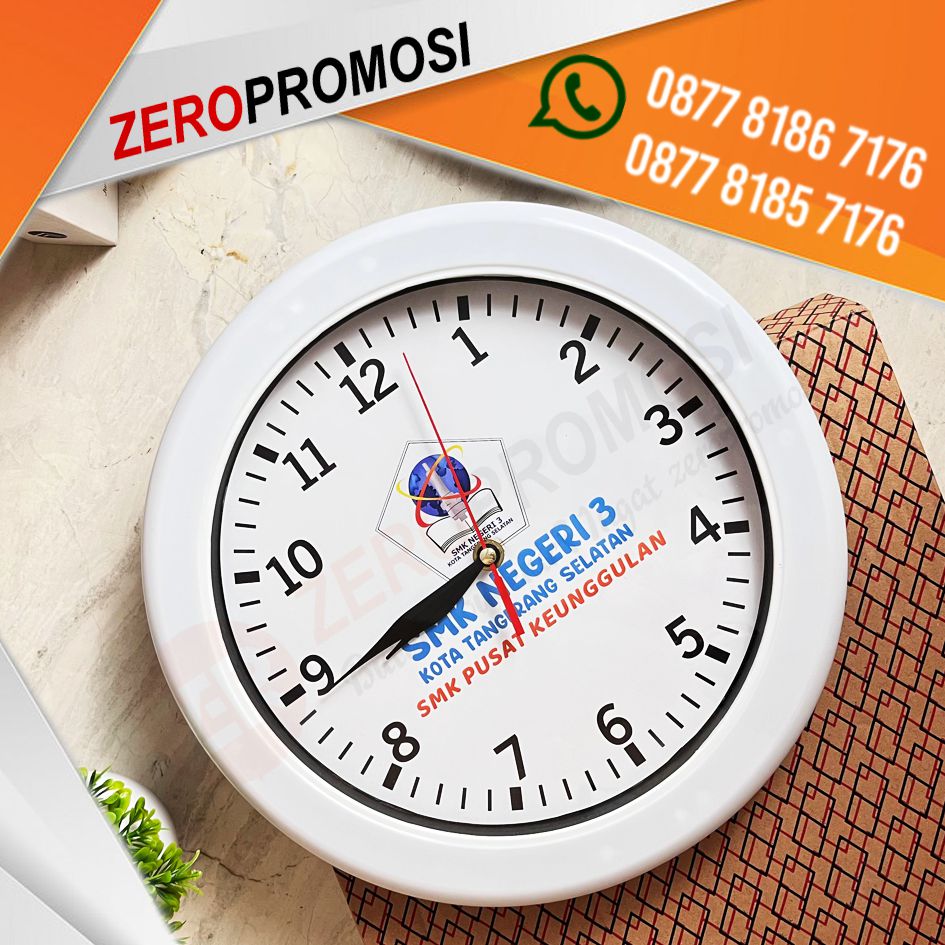 Jam Dinding Ogana 8888 Cetak Logo Custom
