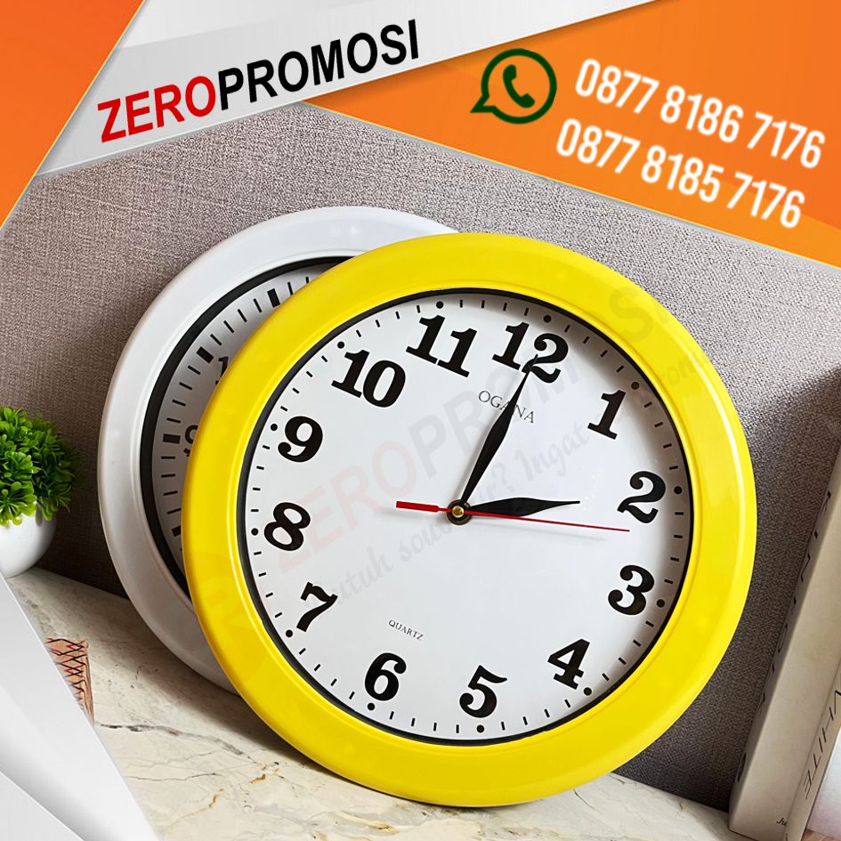 Jam Dinding Ogana 8888 Cetak Logo Custom