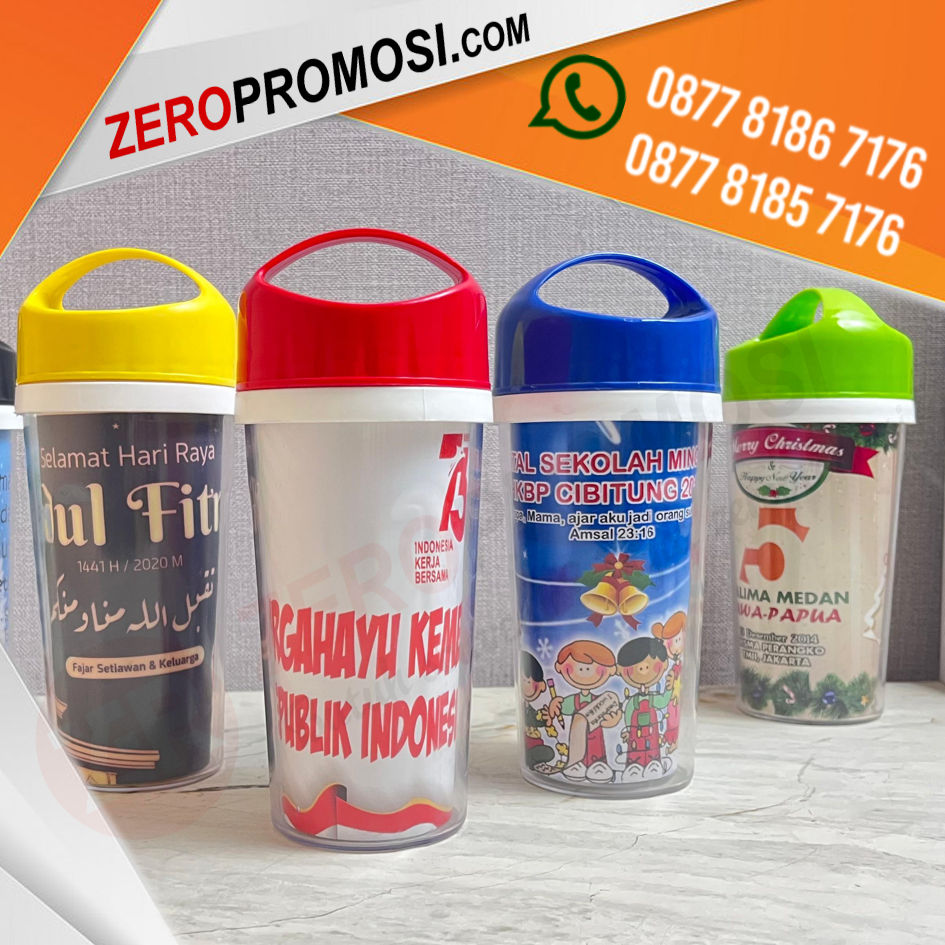 Tumbler Plastik T88 Insert Paper Cocok untuk Branding & Acara Spesial