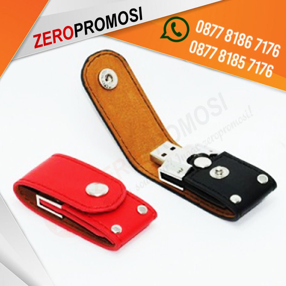 Souvenir USB Kulit FDLT24 Clip Custom Logo