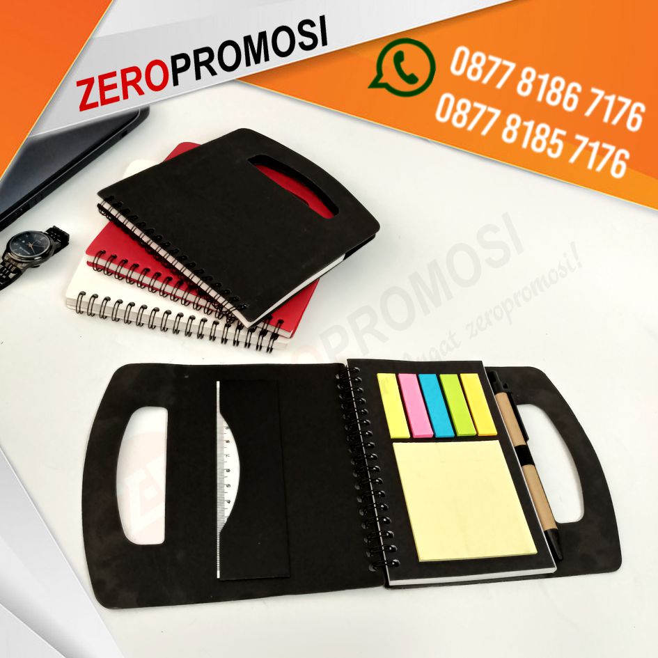 Souvenir Buku Memo Tas Pen Sticky Note Custom