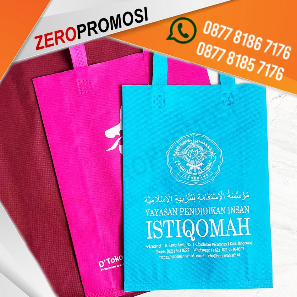 Tas Spunbond Custom Sablon Promosi Full Color