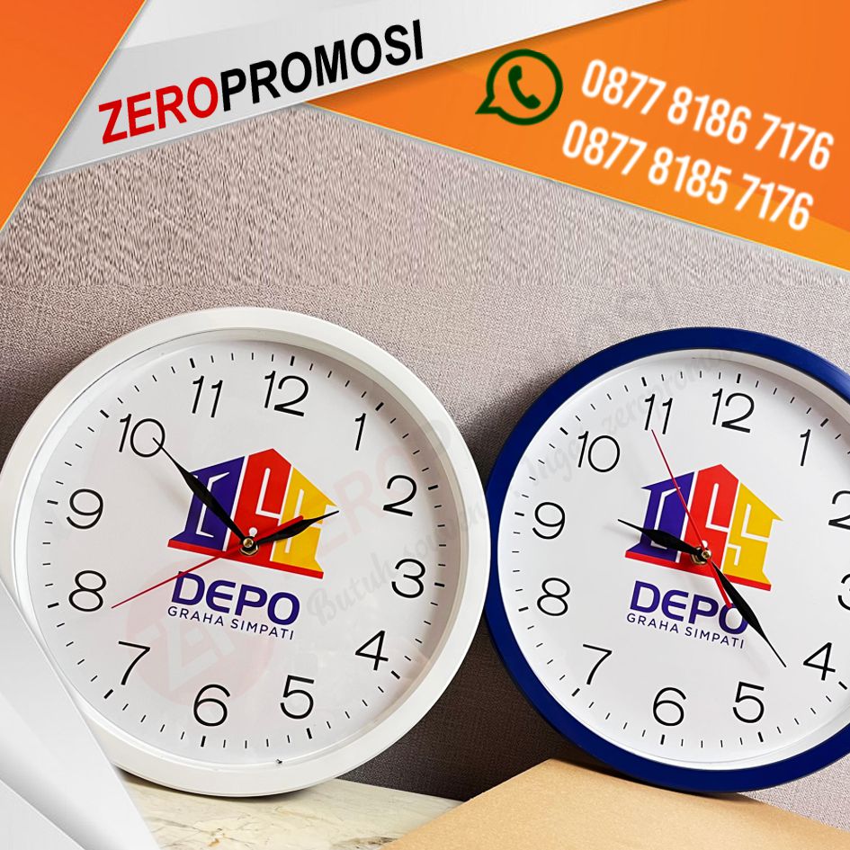 Promosi Jam Dinding Kode 199 Cetak Logo Souvenir