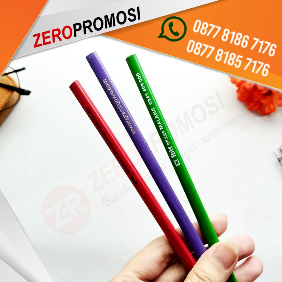 Jual Souvenir Pensil Murah & Terbaik Model Segitiga Warna