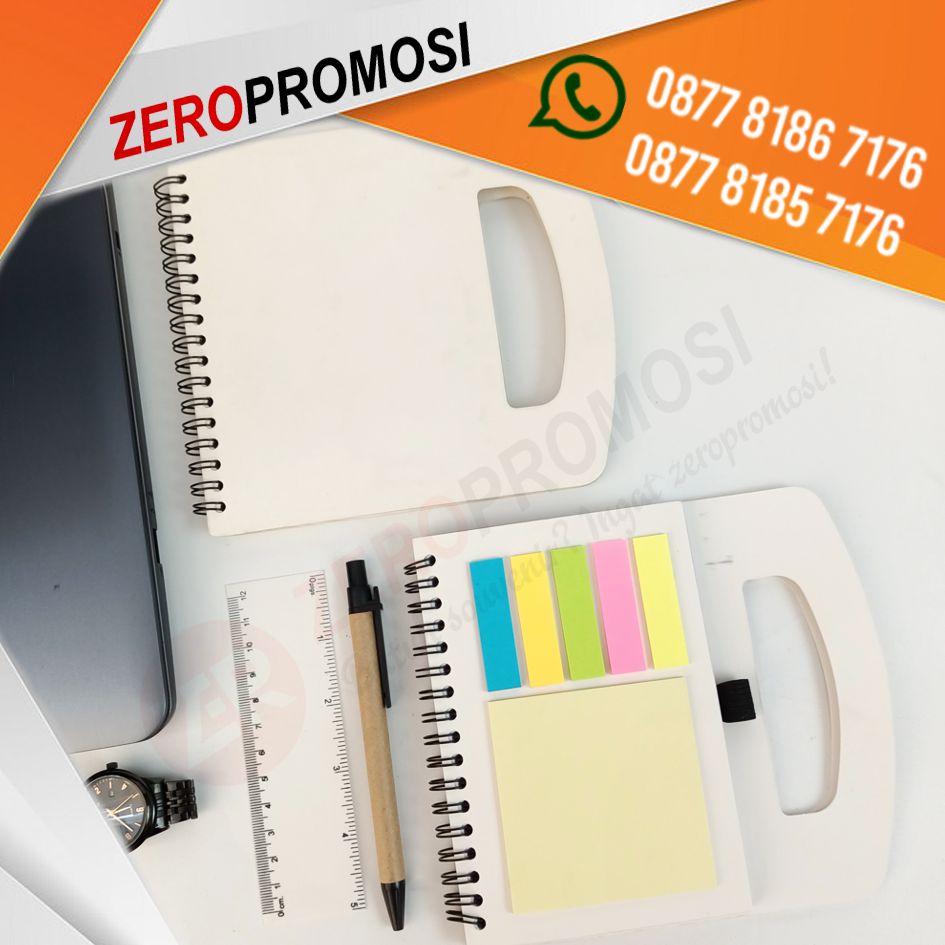 Souvenir Buku Memo Tas Pen Sticky Note Custom