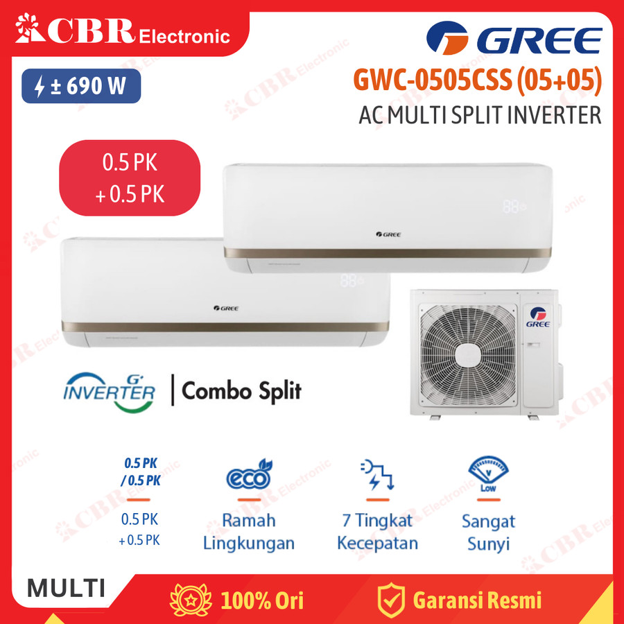 Jual AC Multi Split GREE Inverter 0 5PK GWC 0505CSS 05 05 Batam