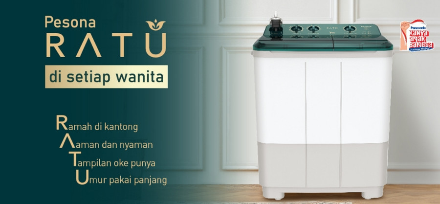 Mesin Cuci PANASONIC 2 Tabung 9.5 Kg NA-W96FCU1G