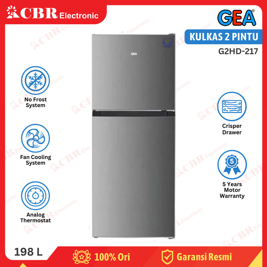 Kulkas GEA 2 Pintu G2HD-198 / 198 L